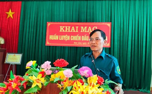 Xã Sơn Lâm tổ chức khai mạc huấn luyện chiến đấu năm 2024. 